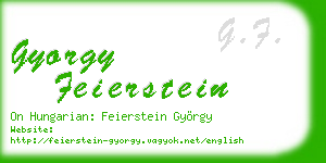 gyorgy feierstein business card